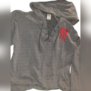 PINK UTAH UTES HOODIE SIZE L